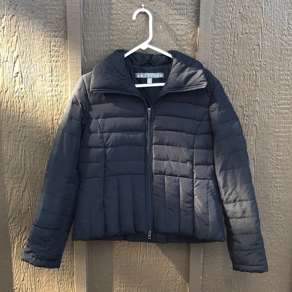 Kenneth Cole Black Coat Large Down